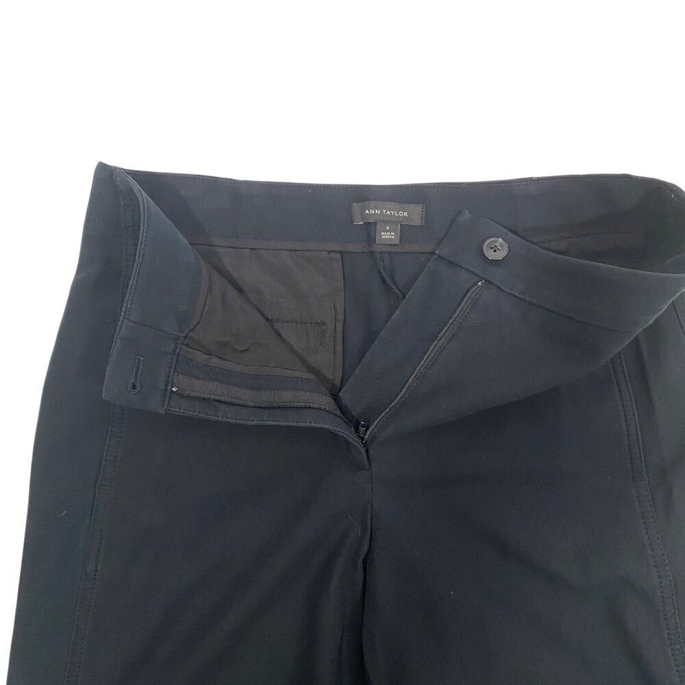 Ann Taylor wide leg cropped pants black women’s 6 resort vacation career office - Picture 4 of 10